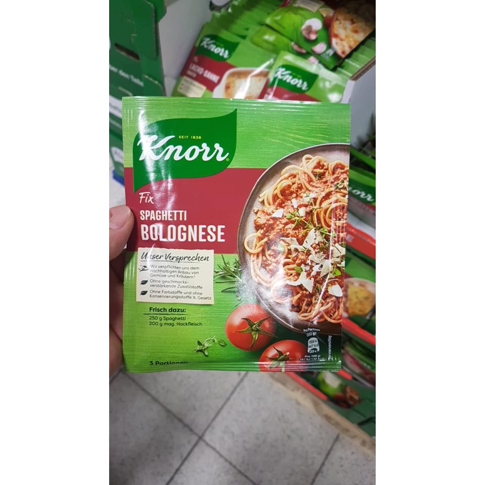 Gia Vị Sốt Mì Ý Knorr Fix Spaghetti Bolognese 38g (Bao bì mới)