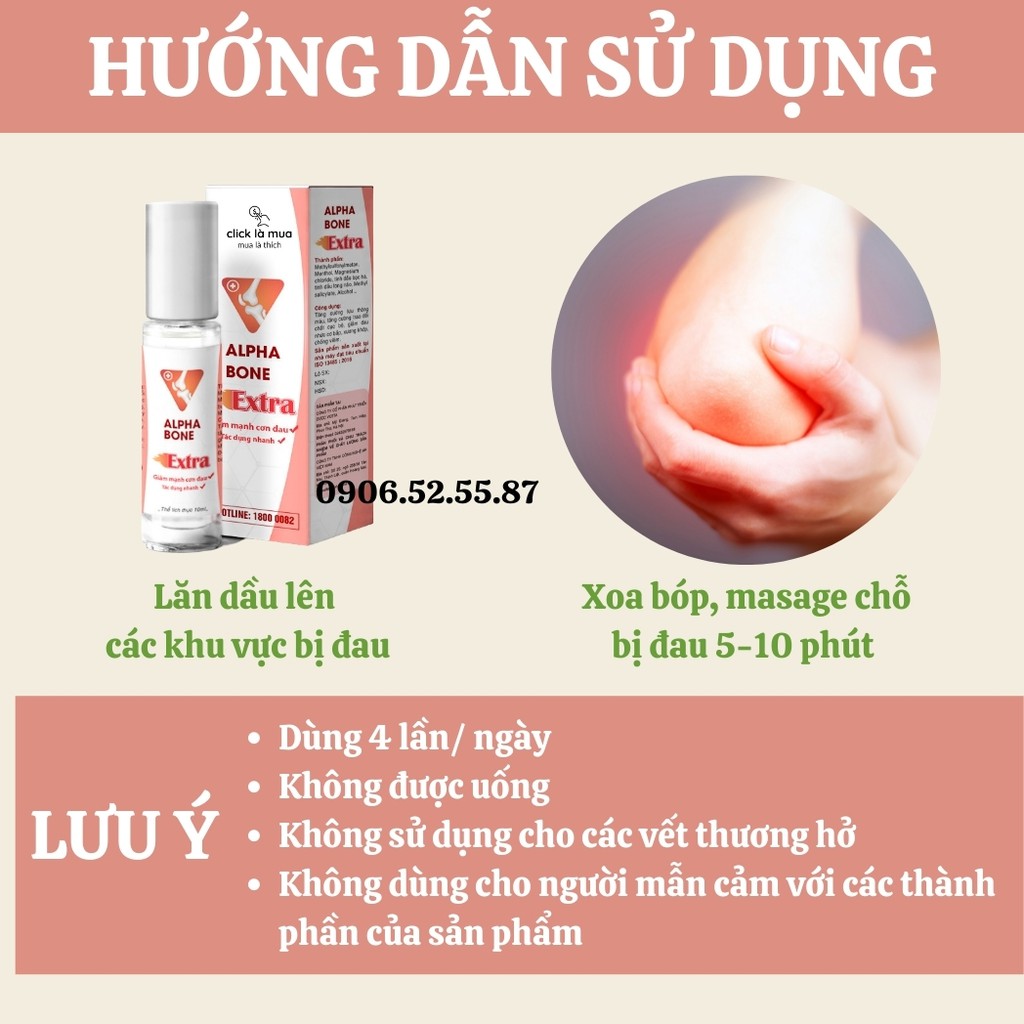 Dầu nóng xoa bóp xương khớp Alpha Bone Extra Shop MAMI MON cao lăn nóng xoa bóp Hàn Quốc