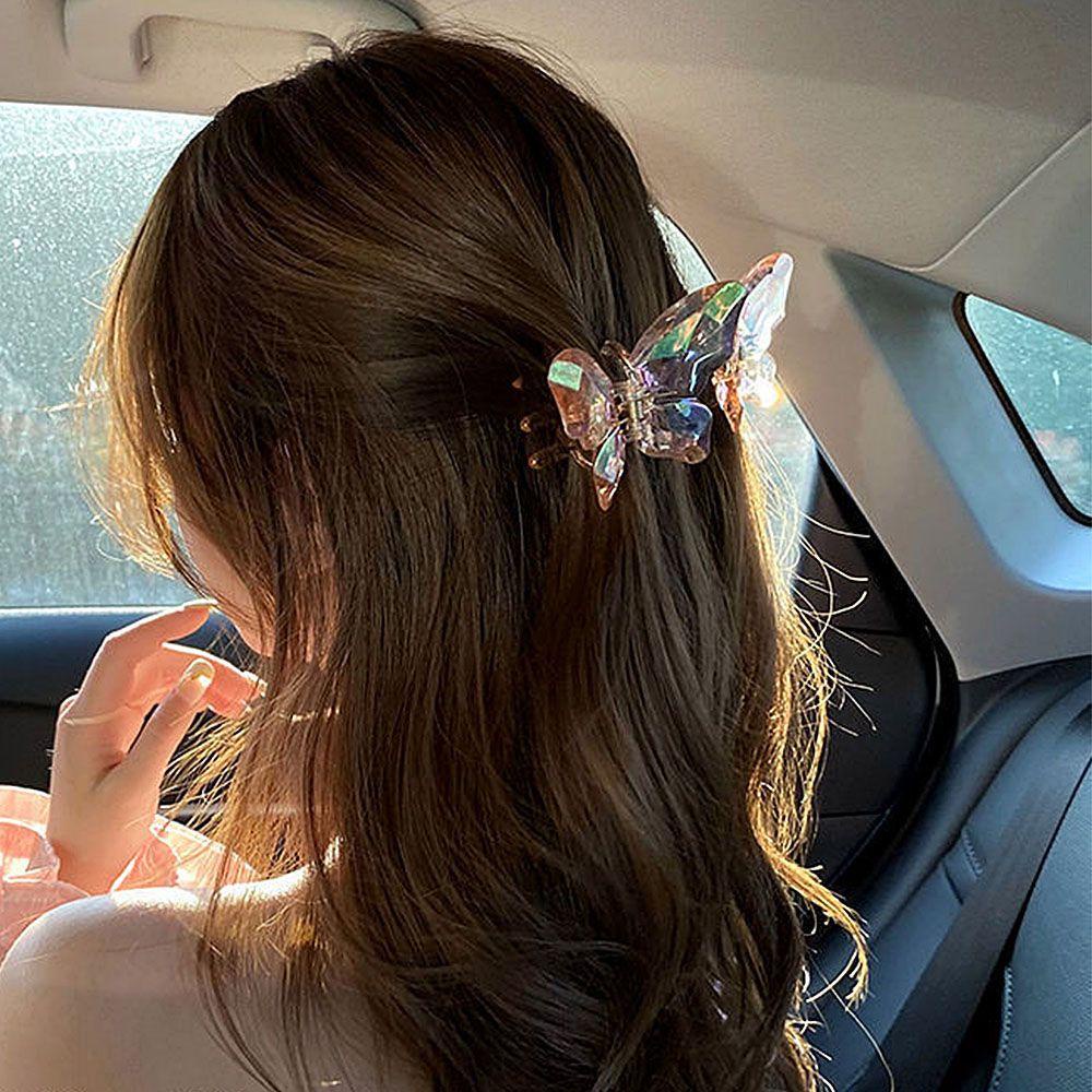 Future Kẹp Tóc Móng Vuốt Trong Suốt Hình Bướm Thời Trang Mùa Hè