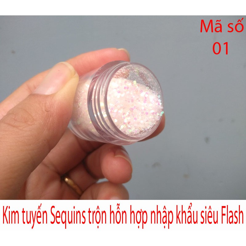 Kim tuyến Sequins siêu sáng mã số 01