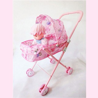 Xe đẩy đồ chơi trẻ em, bé gái có búp bê, xe đẩy mô phỏng, bé 3-5-6 tuổi và 8 quà tặng sinh nhật