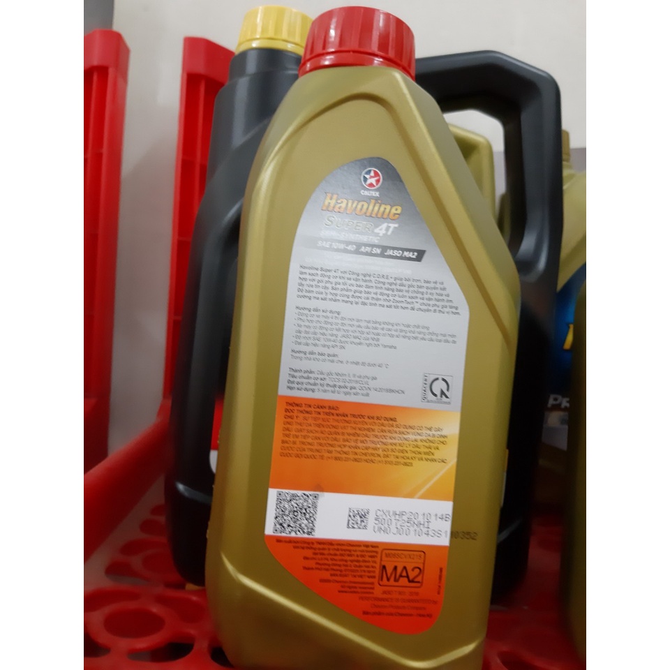 Nhớt xe số Caltex semi-synthetic 10w-40 1L