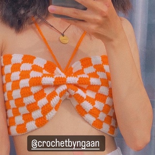 Áo croptop caro || crochet crotop | ảnh thật