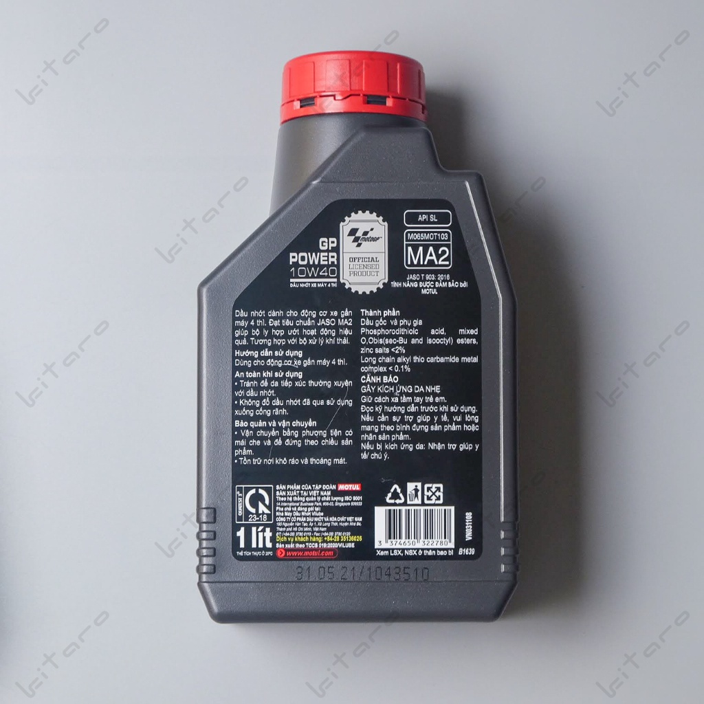 Nhớt Motul Moto GP Power 10w40 MA2 1L