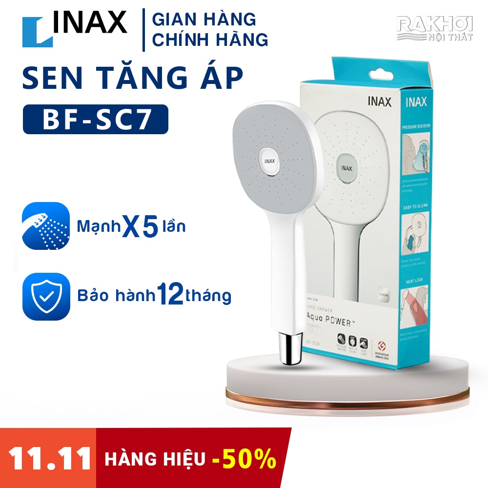 Sen Tắm INAX Chính Hãng, Vòi Sen Tăng Áp BF-SC7 SIÊU MẠNH