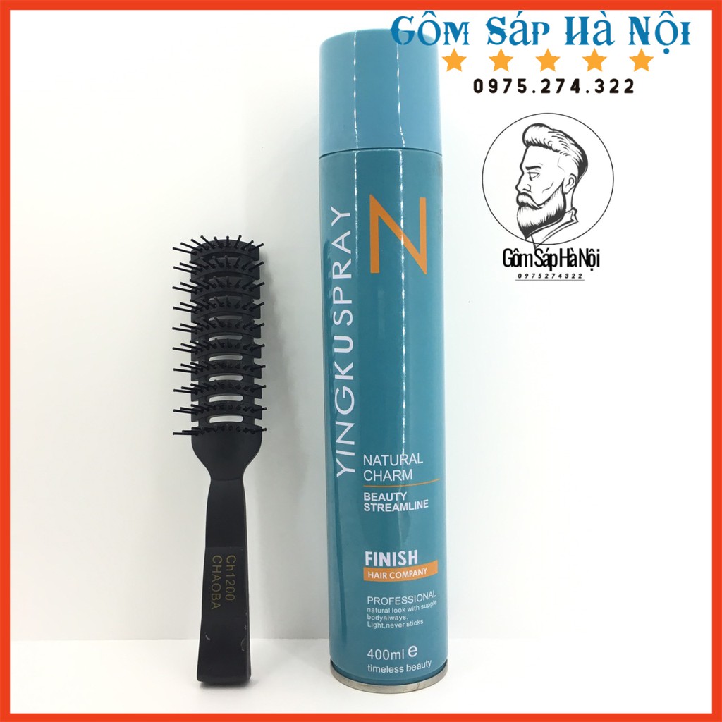 Gôm xịt tóc YINGKUSPRAY & SÁp vuốt tóc D STYLING HAIR MUD siêu giữ nếp