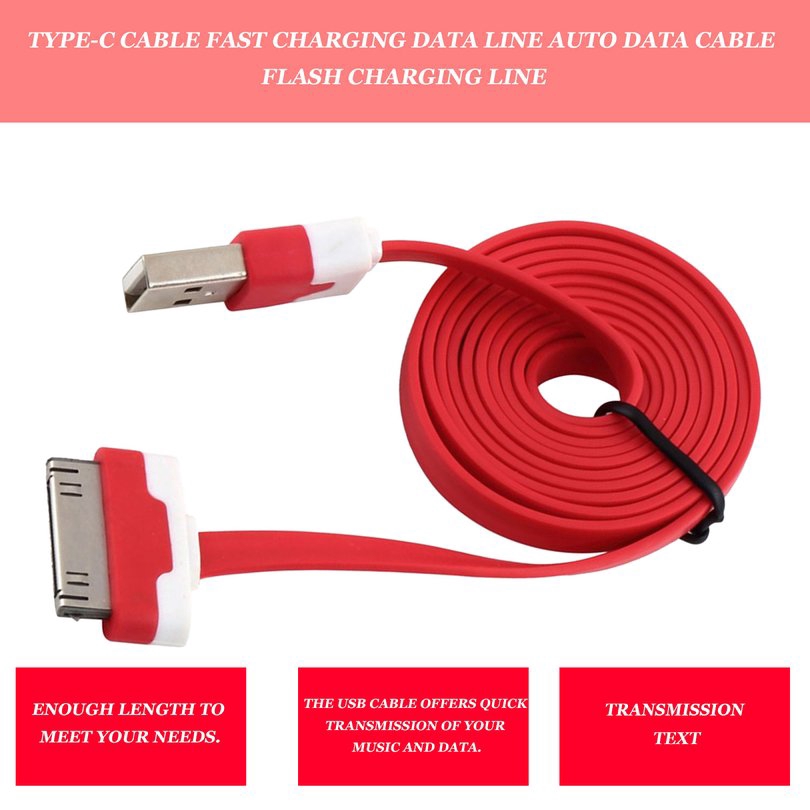 (2020) Dây Cáp Sạc Usb Cho Apple Ipad 3 Iphone 4 4s random color