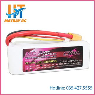 Pin Lipo CNHL G+PLUS 2200mAh 11.1V 3S 55C jack xt60