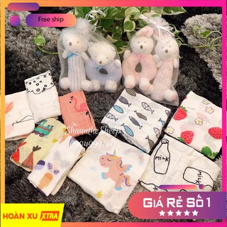 Set 3 khăn xô sợi tre Muslin Trees loại đẹp