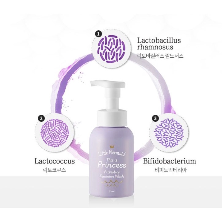 Dung dịch vệ sinh phụ nữ Beauty Recipe Little Mermaid Probiotics Feminine Wash 300ml