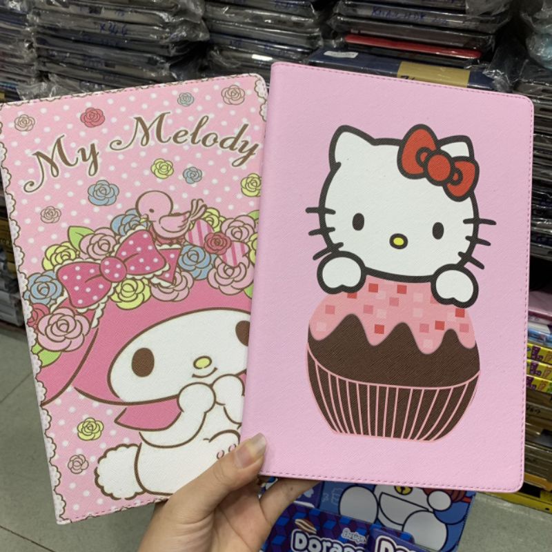 Bao da Samsung Tab A8 X200 X205 kitty doremon siêu dễ thương hàng chuẩn loại 1