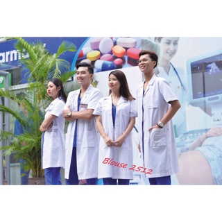 [Sỉ] Áo Blue Kaki, lon nhật NAM NỮ chuyên dùng cho phòng khám, spa, SV y, dược