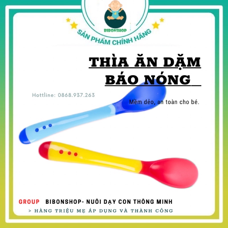 Thìa ăn dặm báo nóng cho bé