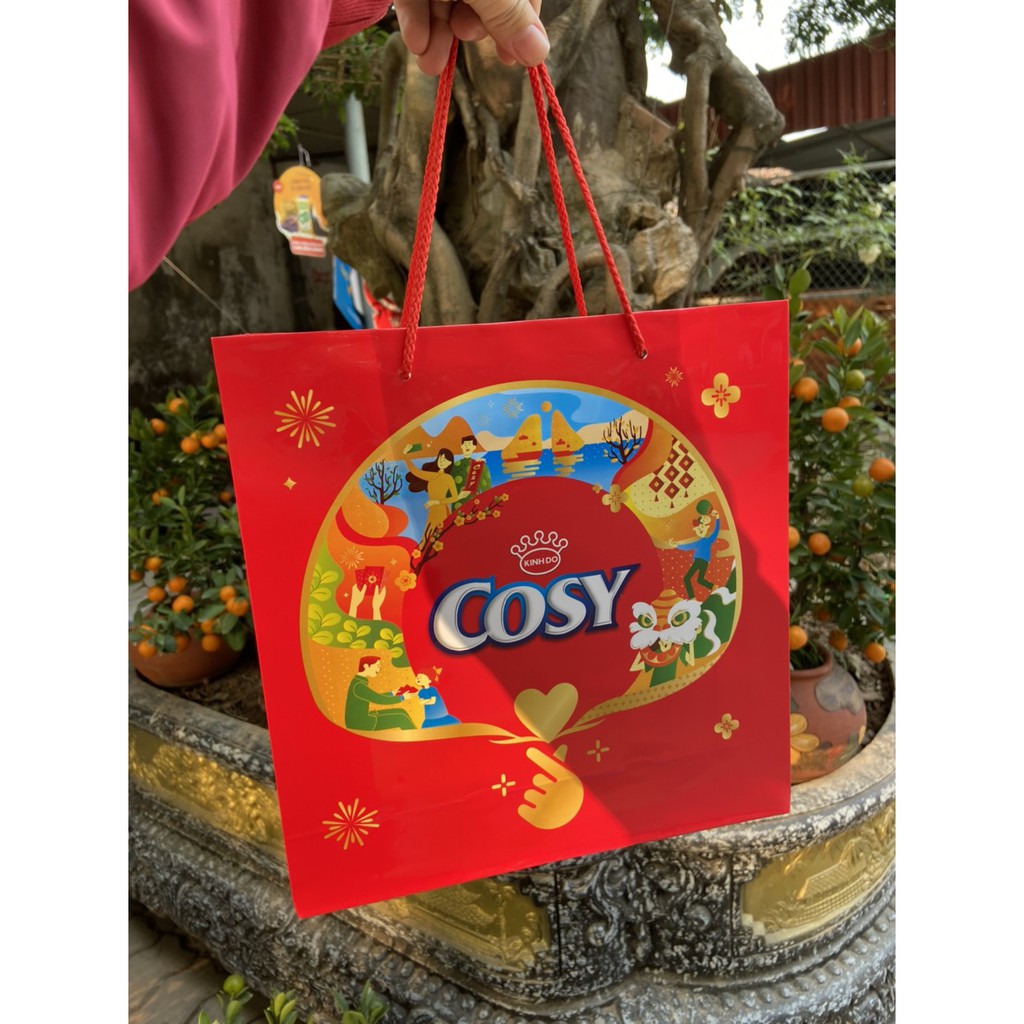 BÁNH COSY ASSORTED BUTTER COOKIES HỘP THIẾC QUAI XÁCH 378G
