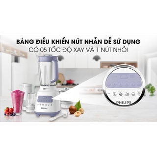 Máy xay sinh tố philips hr2223 - bộ 3 cối xay