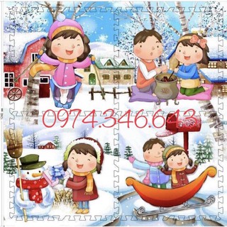 Tấm thảm xốp tranh hoạt hình 60x60cm dày 1cm