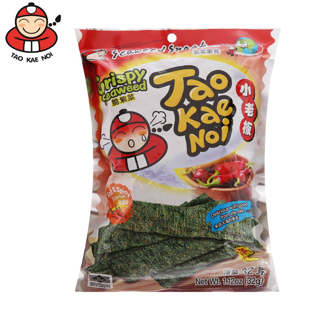 SNACK RONG BIỂN TAO KAE NOI - CRISPY SEAWEED VỊ CAY 32 GRAM