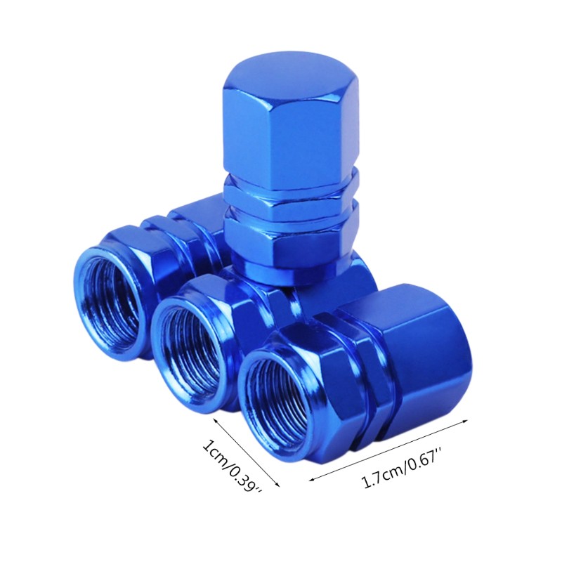 Bộ 4 Nắp Đậy Van Bơm Bánh Xe Hơi Bằng Chất Liệu Hợp Kim