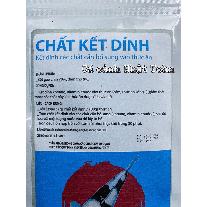 CHẤT KẾT DÍNH TRỘN THỨC ĂN CHO CÁ ACPHARNO 50G