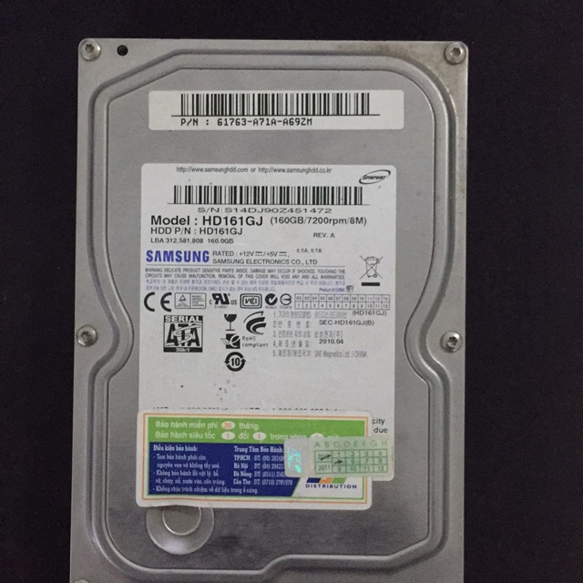 Ổ cứng pc 160G sata 7200rpm