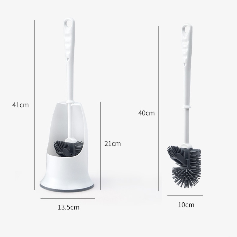 Bộ Cọ Chà Bồn Cầu Hai Đầu Tay Cầm Dài Bằng Nhựa Mềm