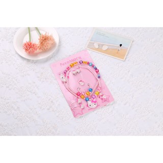 Bộ Trang Sức Hello Kitty Cho Bé 9 Món