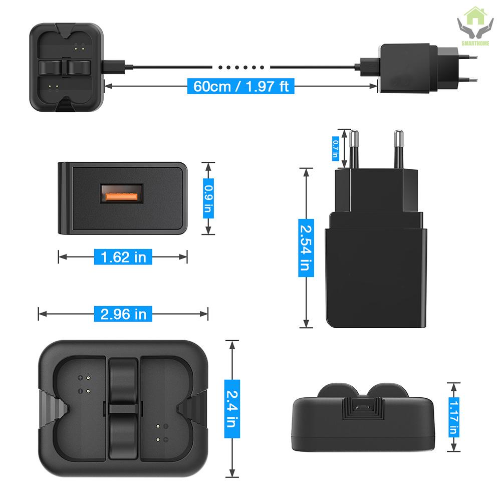 Charging Station Doorbell Charger Double Plug Charger with Power Adapter for Ring Video Doorbell 2/Ring Spotlight Cam Battery/Ring Spotlight Cam Solar/All-new Ring Stick UP Cam Battery Stable Output