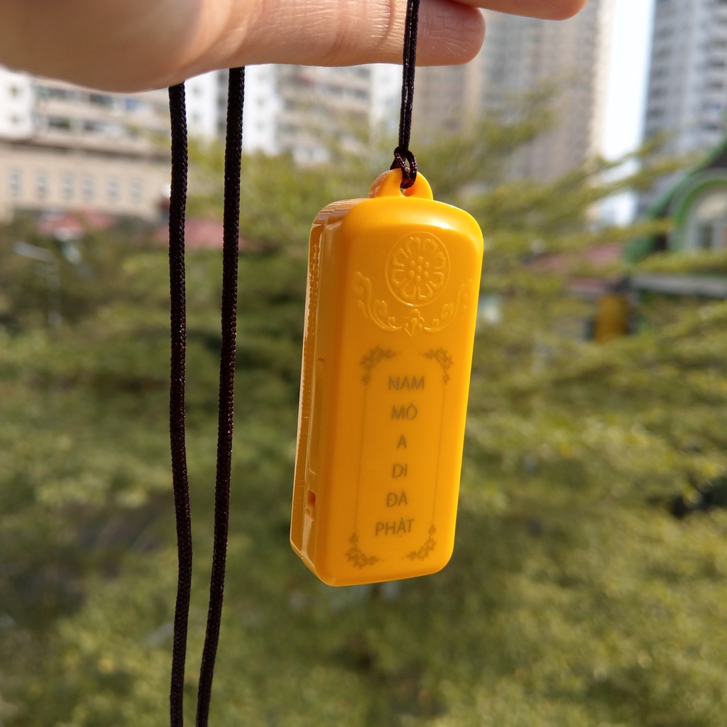 Máy niệm phật mini, máy tụng kinh, có khe cắm  thẻ nhớ, dây đeo, Đài phúc NIAN FOJI  11B có 10 điệu niệm Phật Tiếng Việt