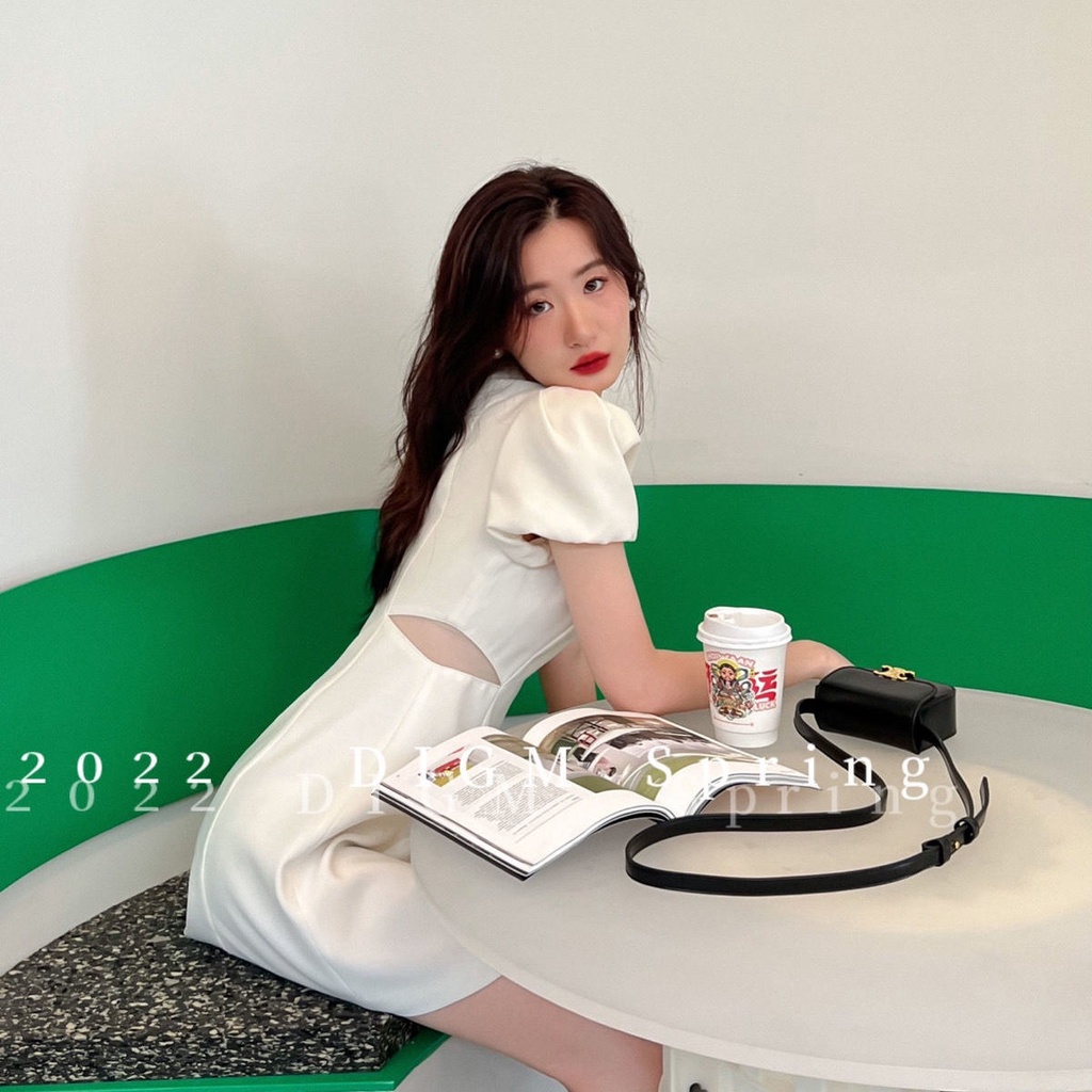 Đầm Chữ a Tay Ngắn Hở Eo Phong Cách Thời Trang Mùa Hè Mới  tao bao