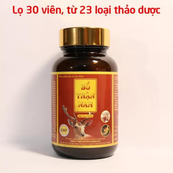 Viên uống tăng cường sinh lý nam Bổ Thận Nam - Hộp Đỏ 30 viên thành phần 23 loại thảo dược bổ thận tráng dương