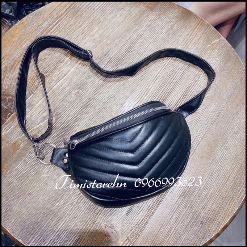 Túi bao tử thời trang đeo chéo ngực da mềm vân xương cá TIMIBAGS TM011 | BigBuy360 - bigbuy360.vn