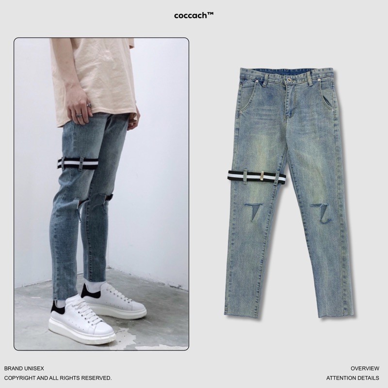 Quần jeans kèm đai Q286