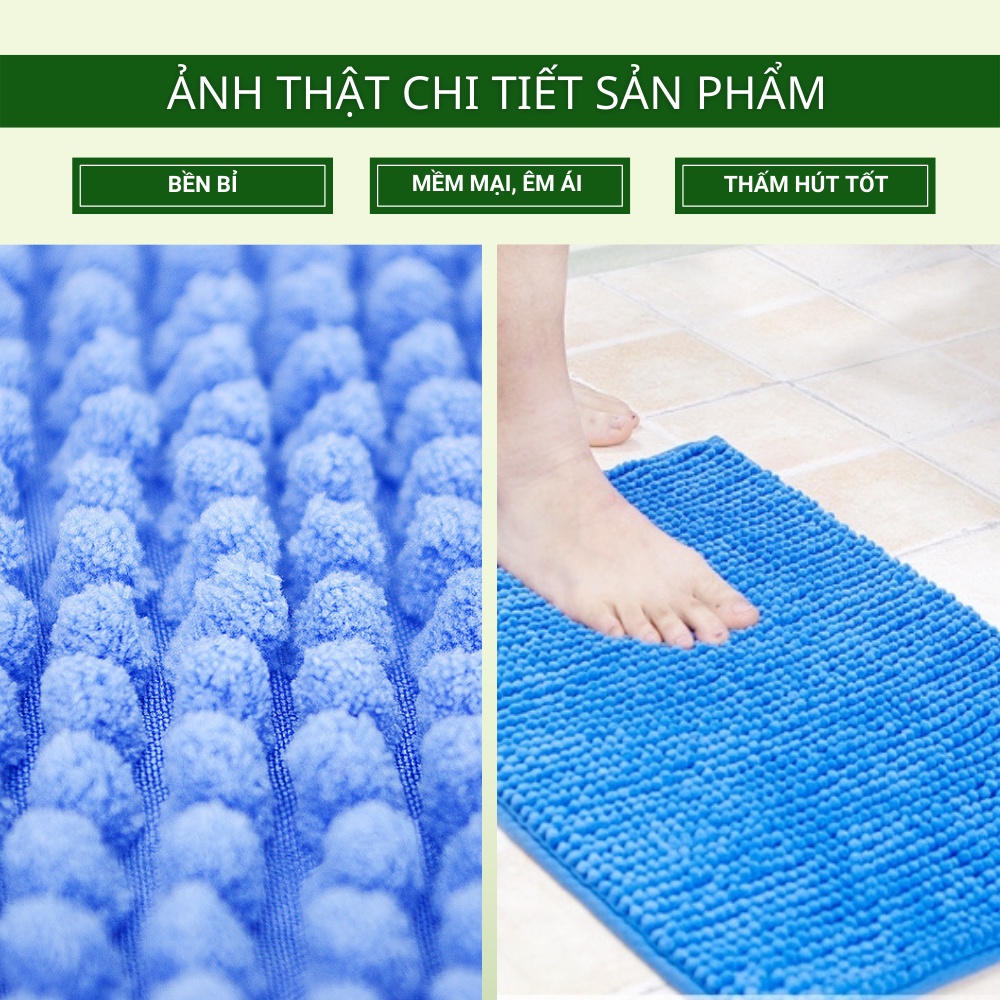 Thảm Chùi Chân San Hô HOMIES Gai Siêu Thấm - Kích Thước 40cm x 60cm