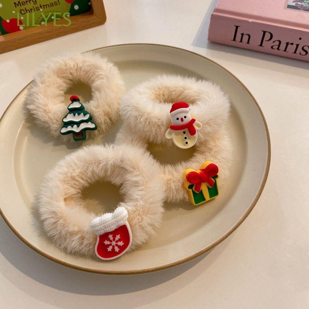 Dây buộc tóc co giãn hình ông già noel dễ thương dành cho nữ