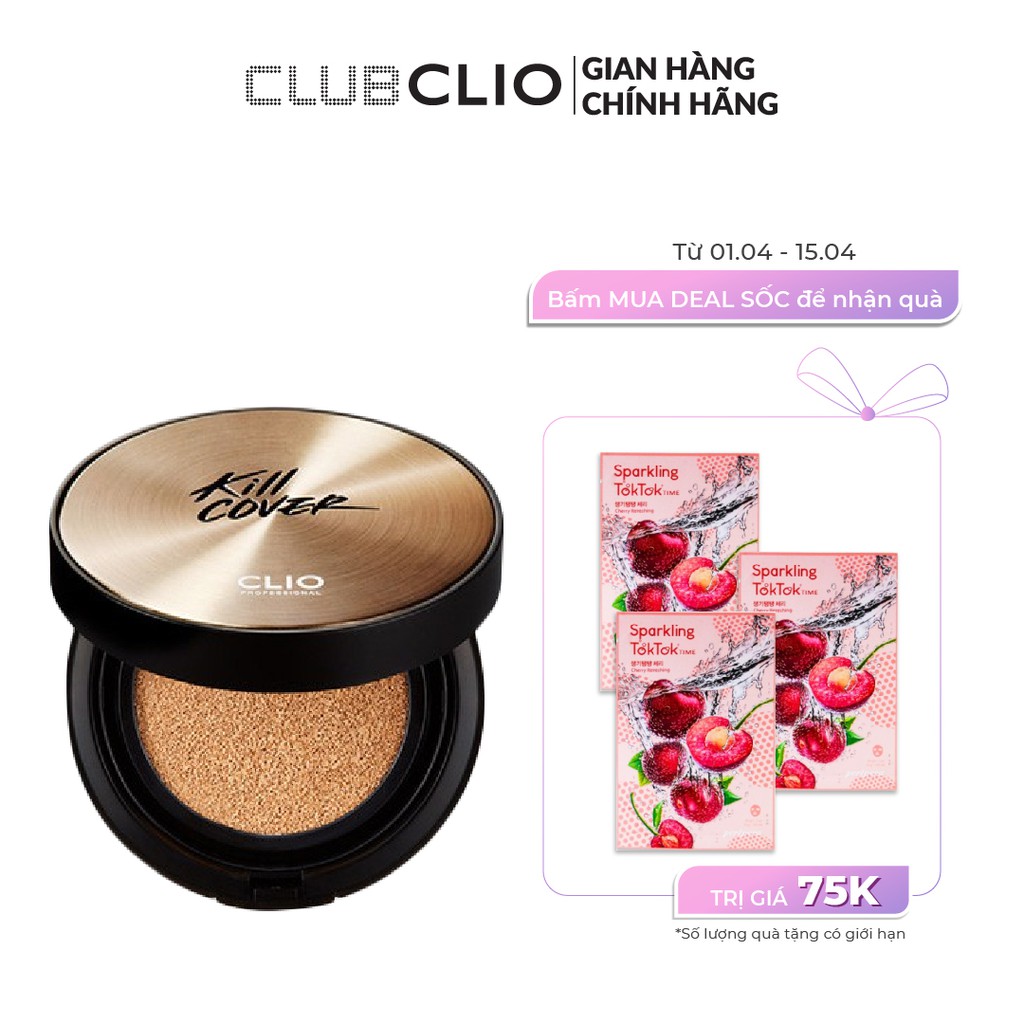 Phấn Nước Trang Điểm Clio Kill Cover Ampoule Cushion (15Gx2)