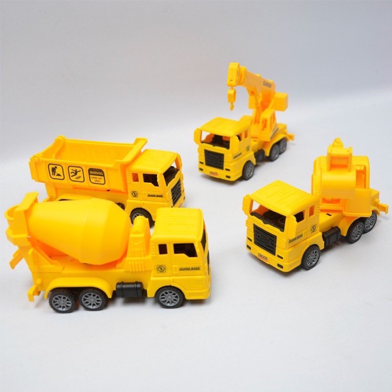 SÉT 4 Ô TÔ CÔNG TRÌNH XÂY DỰNG LOẠI TO, BÉ THOẢ SỨC SÁNG TẠO. DOCHOITHONGMINH