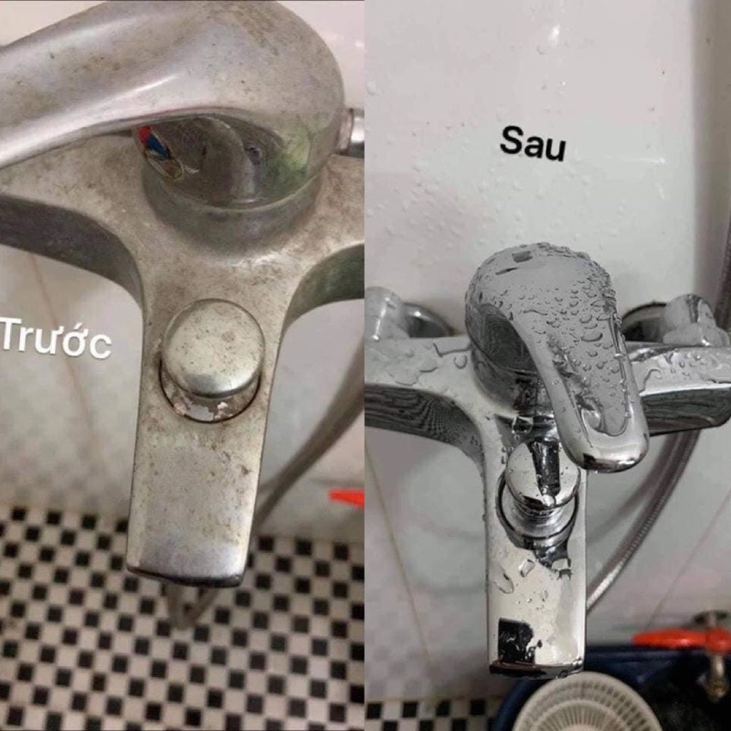 Dung dịch tẩy cặn canxi bám lâu ngày trên sen vòi , inox , sàn gạch Smart Cleaner 300ml