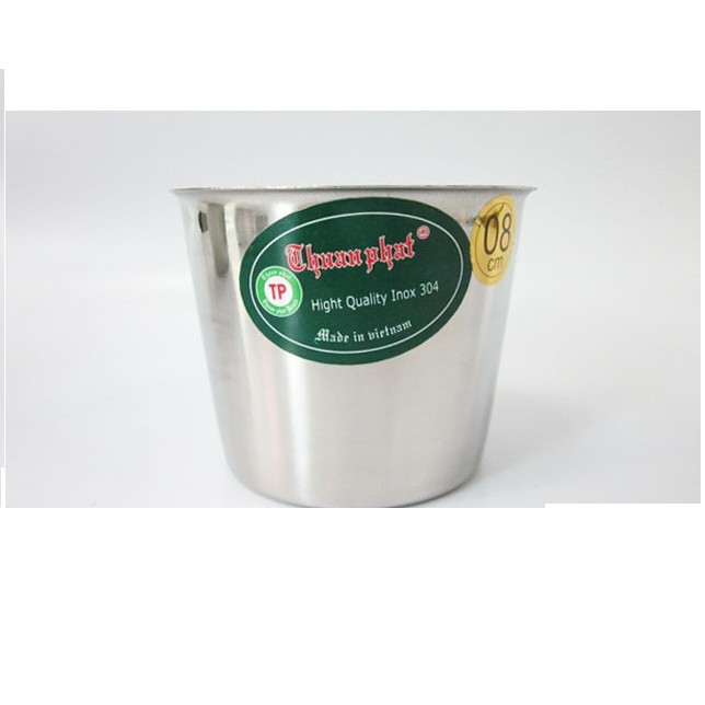 combo 10 ly làm đá inox 304 size 8 cm