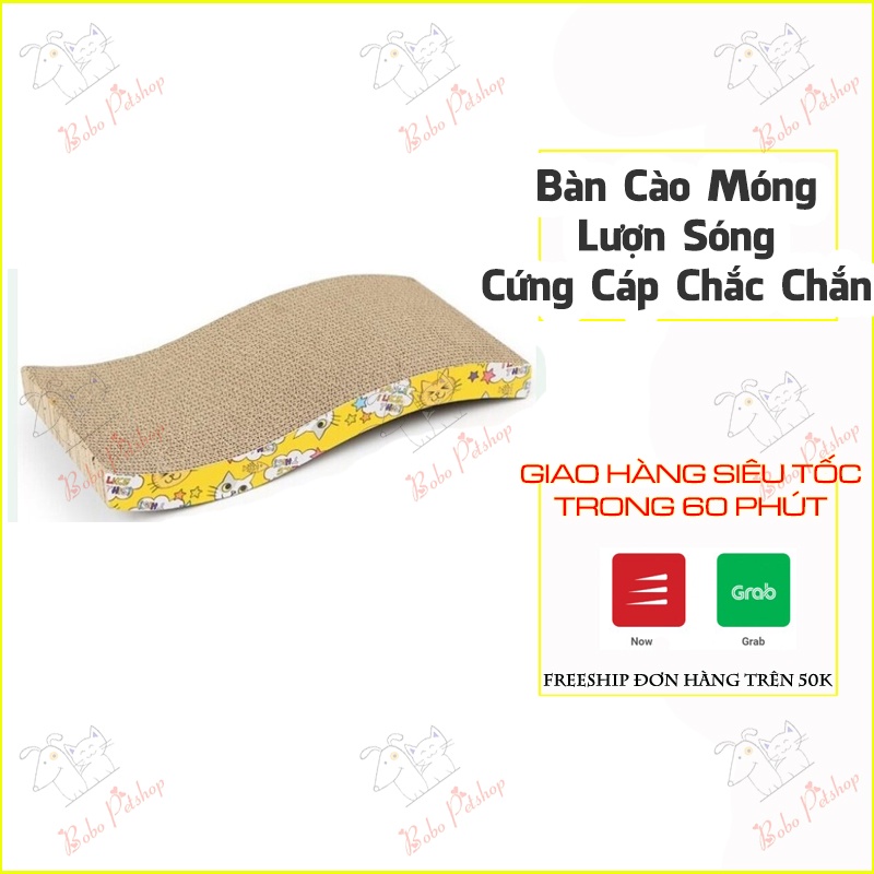 Bàn Cào Móng Mèo Giảm Cơn Cào Xé Đồ Của Boss Tặng Canip Hít Hà Sung Sướng - Bobo Pet Shop Hà Nội