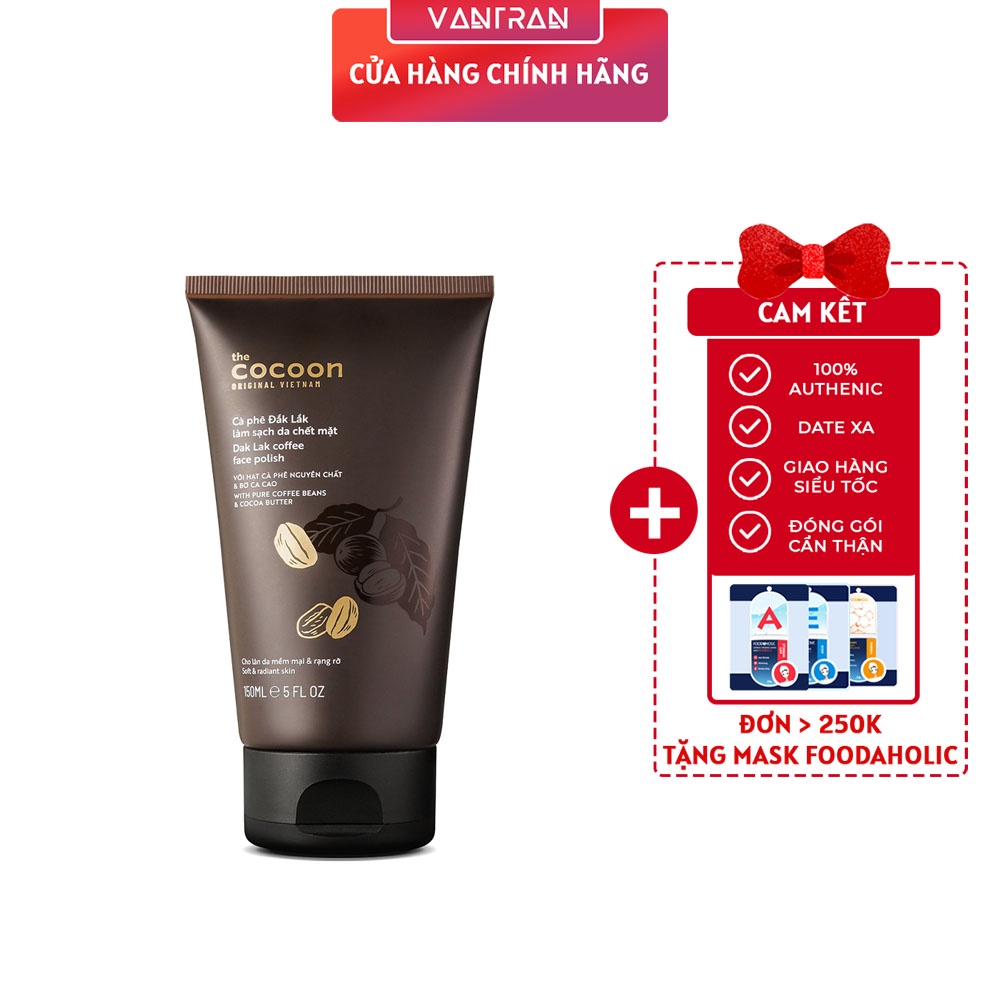 Cà phê Đắk Lắk làm sạch da chết mặt cocoon 150ml (Dak Lak coffee face polish)