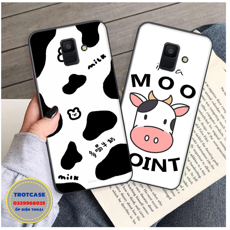 [ HOT ] ỐP lưng điện thoại Samsung A6/A6 Plus / A8/A8 Plus - in hình bò sữa Moo Point  và bò sữa Hello xinh xắn