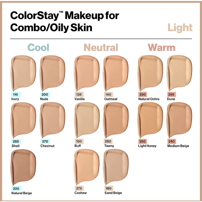 Kem nền lâu trôi Revlon ColorStay Liquid Foundation Makeup for Combination/Oily Skin SPF15 30ml USA