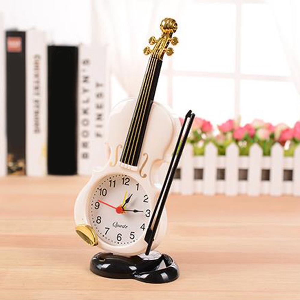 Đồng hồ báo thức để bàn trang trí hình cây đàn Violin độc đáo