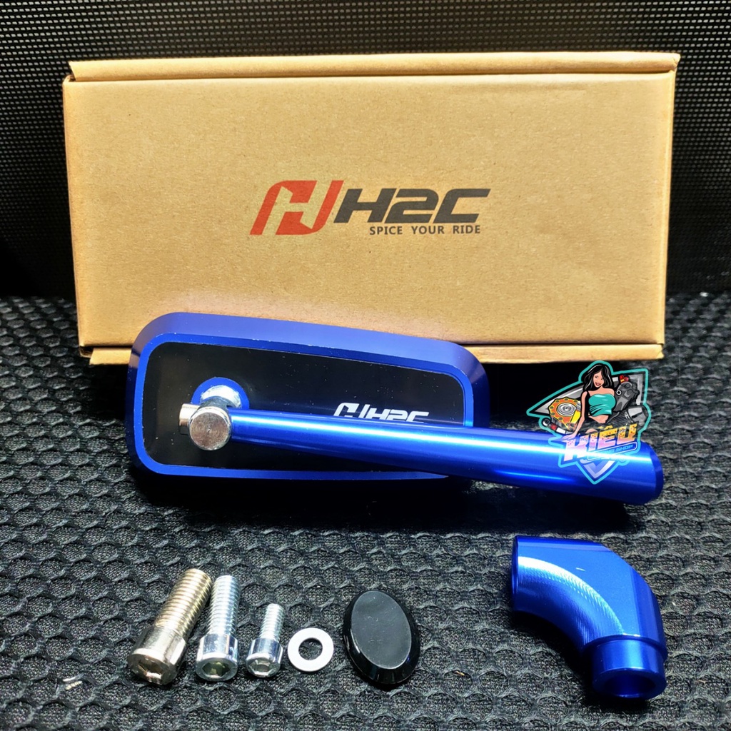 Kiếng Gương H2C Nhiều Màu Nhôm CNC sáng bóng gắn cho mọi loại xe (giá 1 kính bên trái)