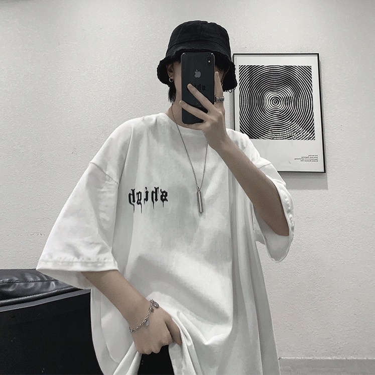 Áo Thun Ngắn Tay Dáng Rộng Thời Trang Mùa Hè Hàn Quốc Dành Cho Nam