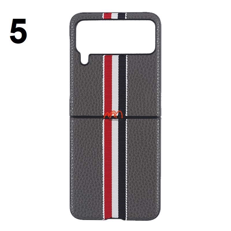 Ốp Lưng Da Kiểu Thom Browne Samsung Z Flip 3