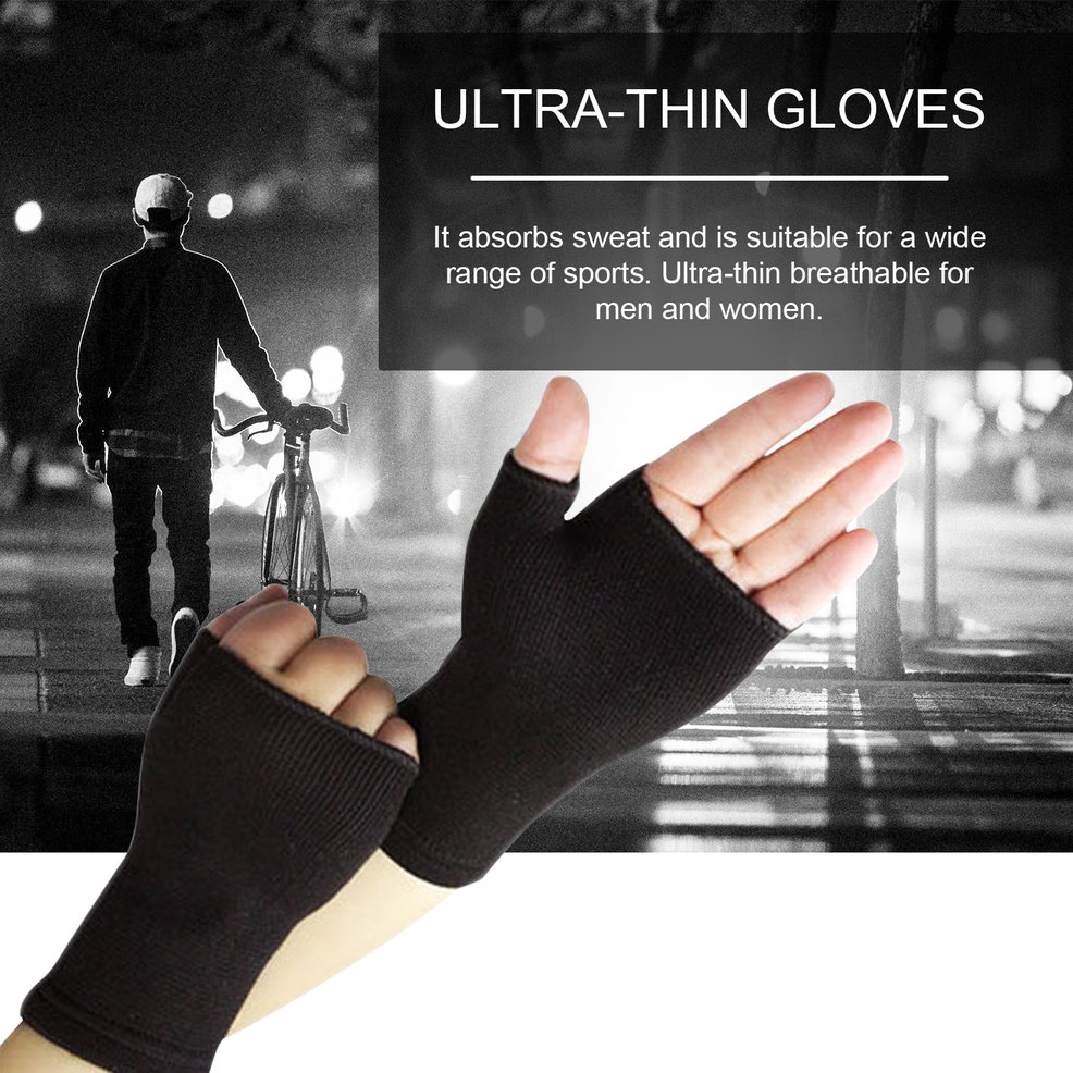 Găng tay hở ngón siêu mỏng thoáng khí cho nam và nữ