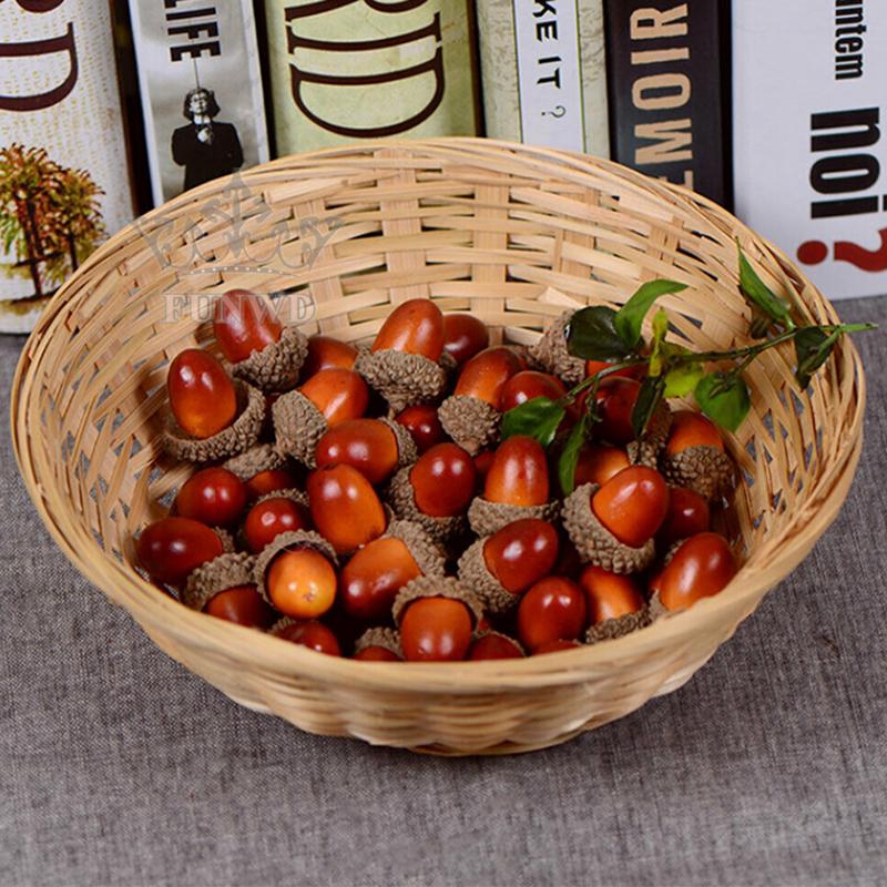 Set 20 Quả Sồi Nhân Tạo Trang Trí Bàn Ăn Giáng Sinh