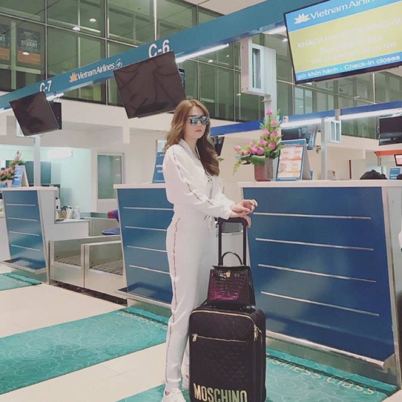 Túi xách nữ HM Kelly da bóng vân cá sấu