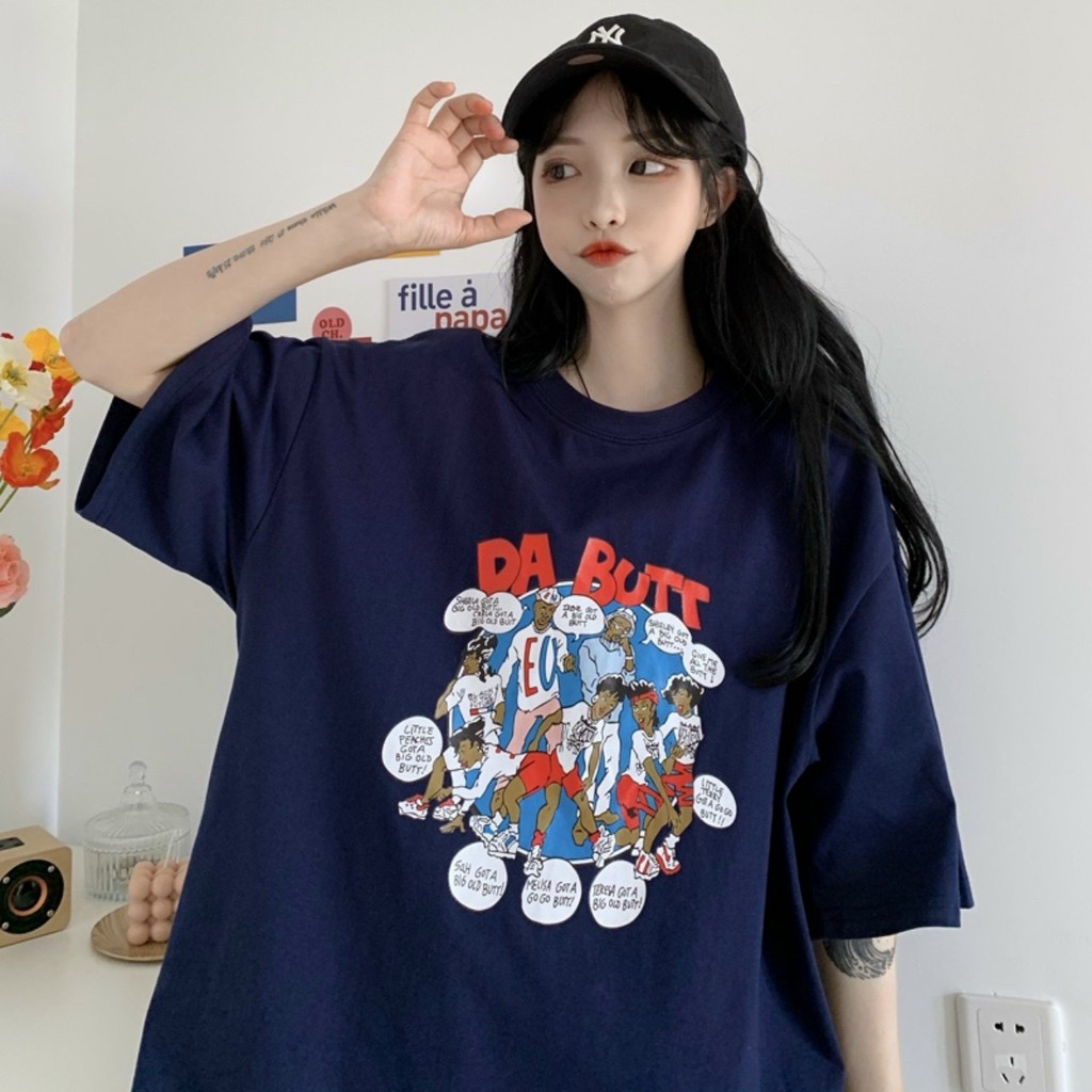 ÁO TAY LỞ THÊU KUTE FROM RỘNG FREE SIZE Unisex Phù Hợp Cả Nam Và Nữ | BigBuy360 - bigbuy360.vn